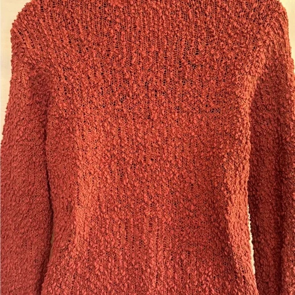 B-97 David Brooks Rust Red Turtle neck Long Sleeve Pullover Sweater Size S - Picture 11 of 15